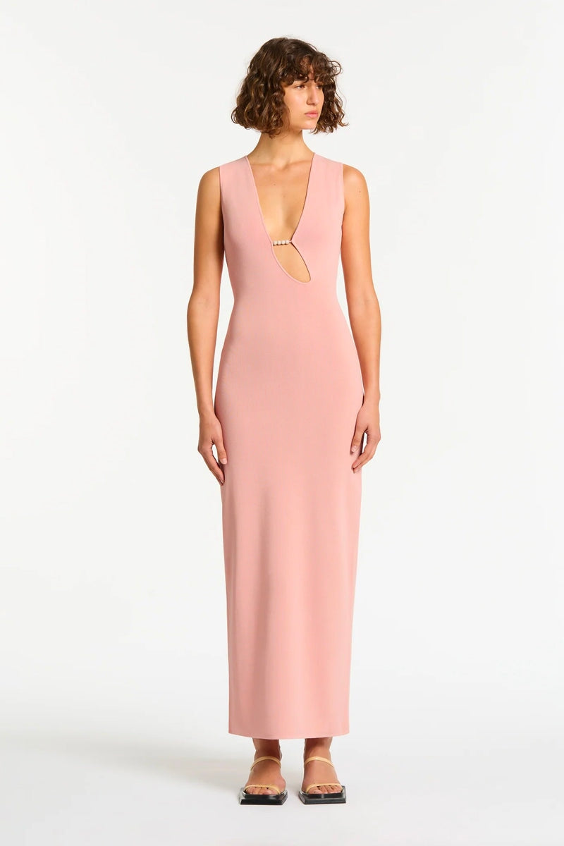 KINETIC BEADED MIDI DRESS-PINK Dress SIR.