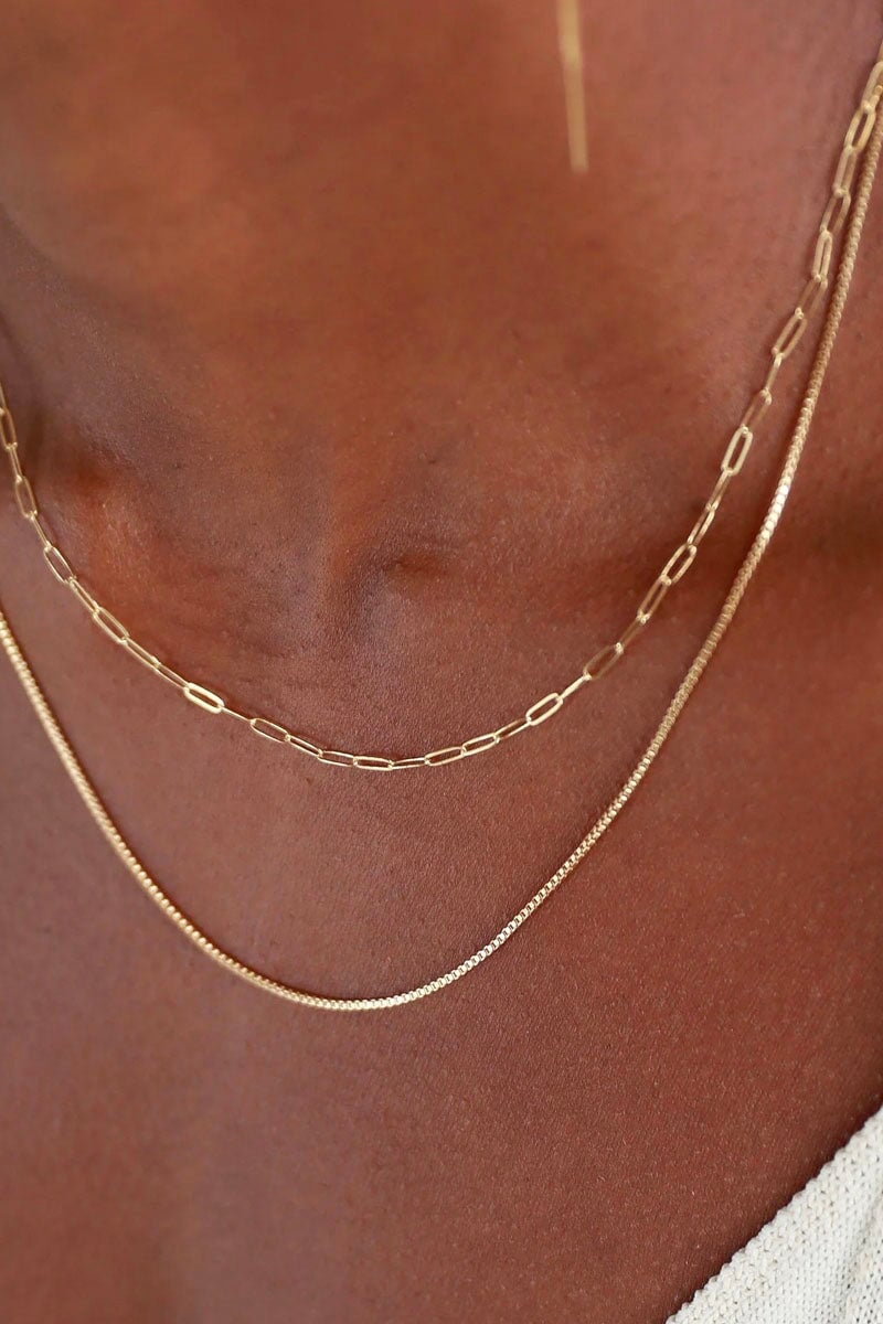 LONG LINK FINE CHAIN-GOLD Jewellery Anna Rossi Jewellery