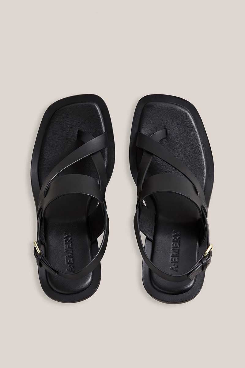 THE RYDER HEELDED SANDAL-BLACK Shoes A.Emery