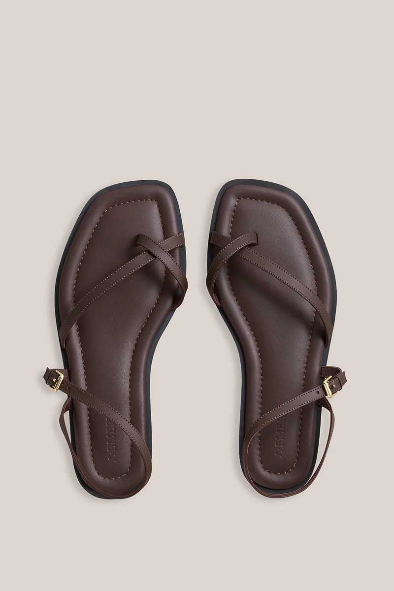 THE LUCIA SANDAL-WALNUT Shoes A.Emery 36 Walnut