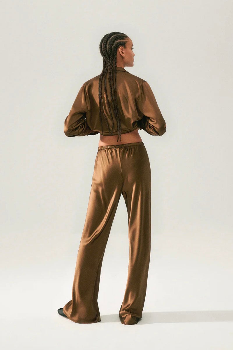 BIAS CUT PANTS-DARK EARTH Pants Silk Laundry