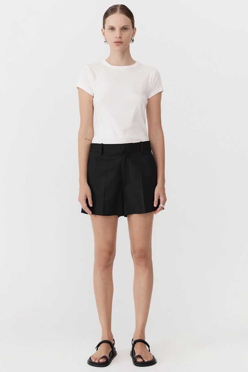 TAILORED SHORTS-BLACK Shorts ST AGNI