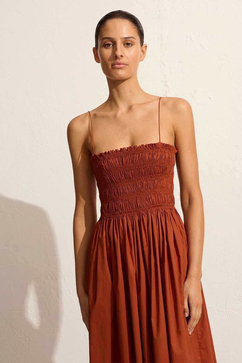 SHIRRED BODICE DRESS-SIENNA Dress Matteau