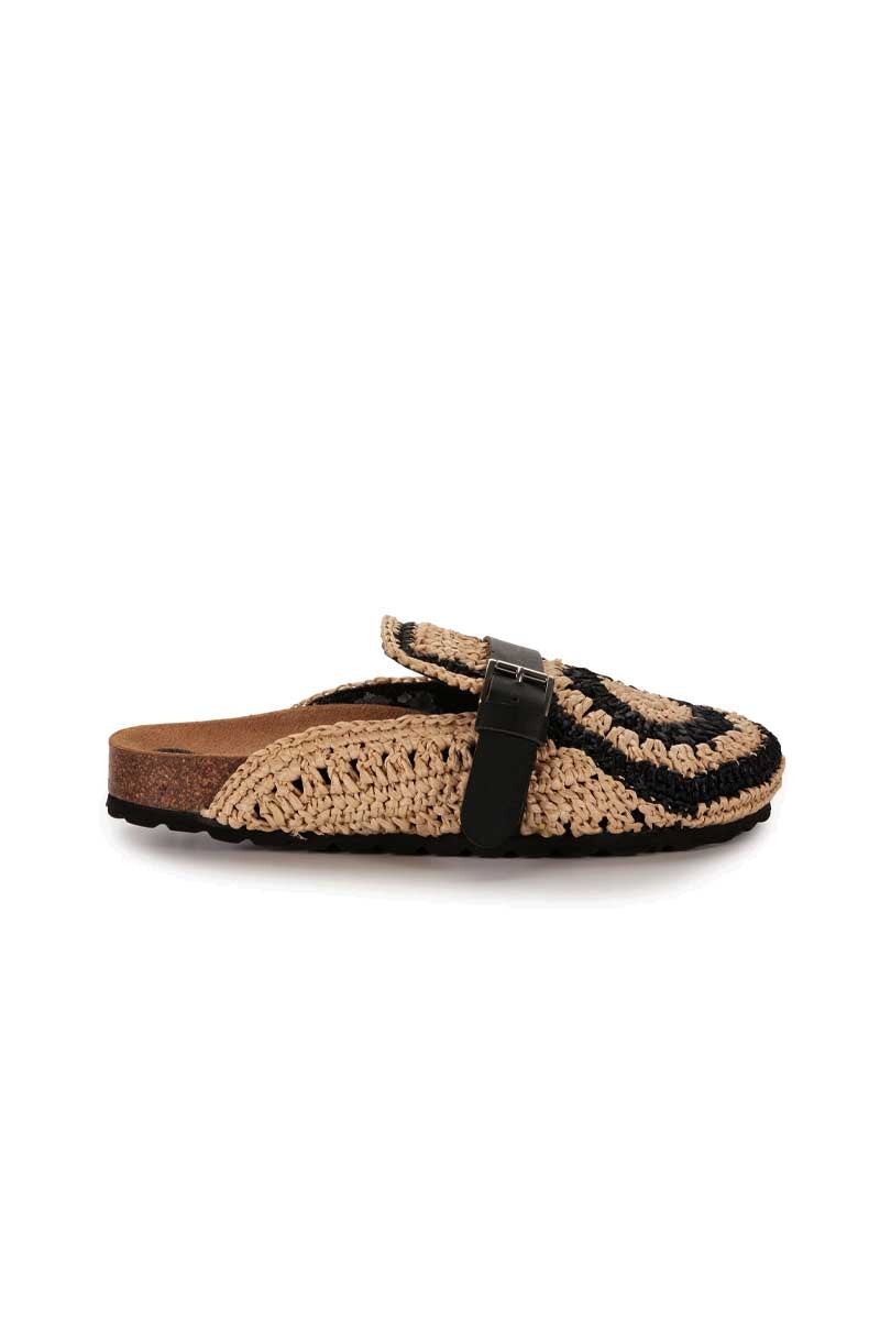 BASK SLIP ON-BLACK/NATURAL Shoes Estilo Emporio