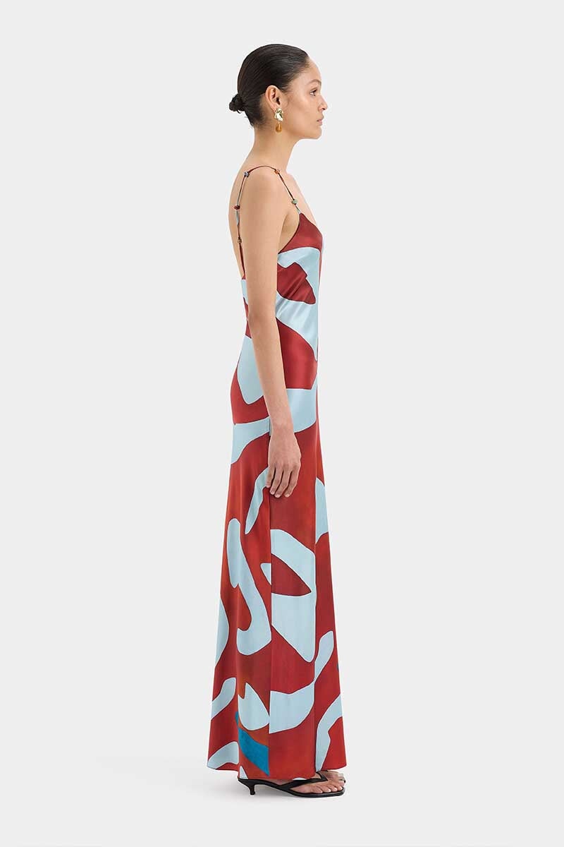 FRANKIE SLIP DRESS-RUBY REFLECTION Dress SIR.