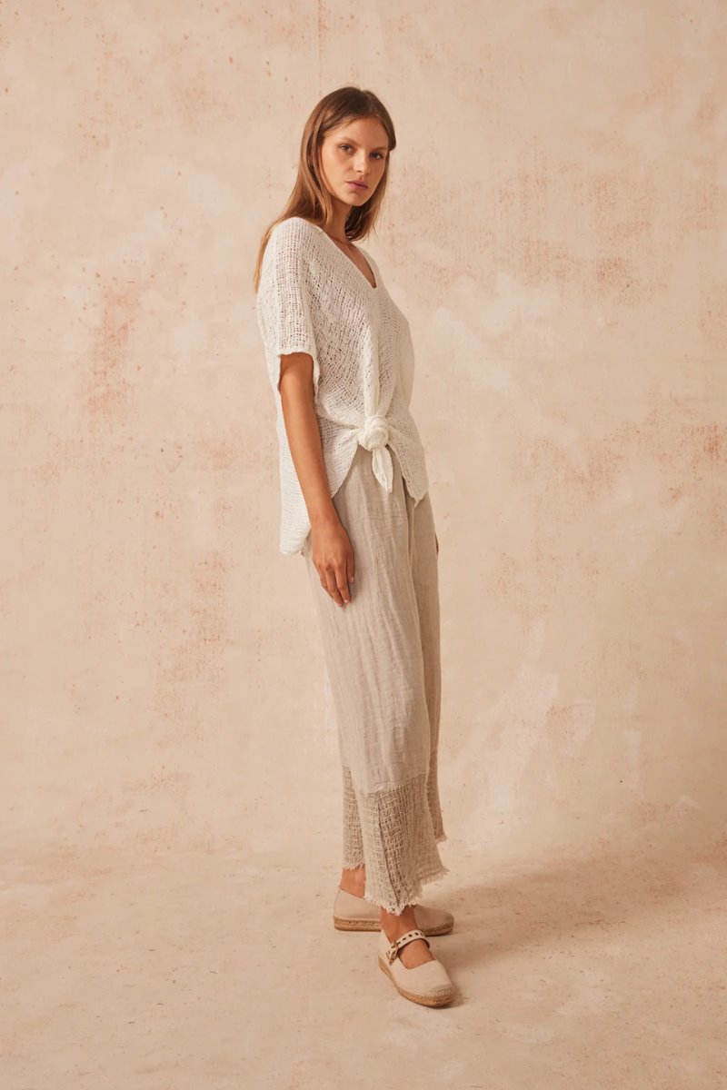 ZAZA TOP-PESCATORE PANNA Tops Estilo Emporio