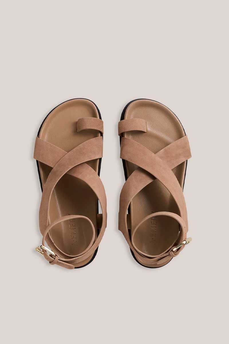 THE JALEN SANDAL-NUTMEG SUEDE Shoes A.Emery 36 Nutmeg Suede