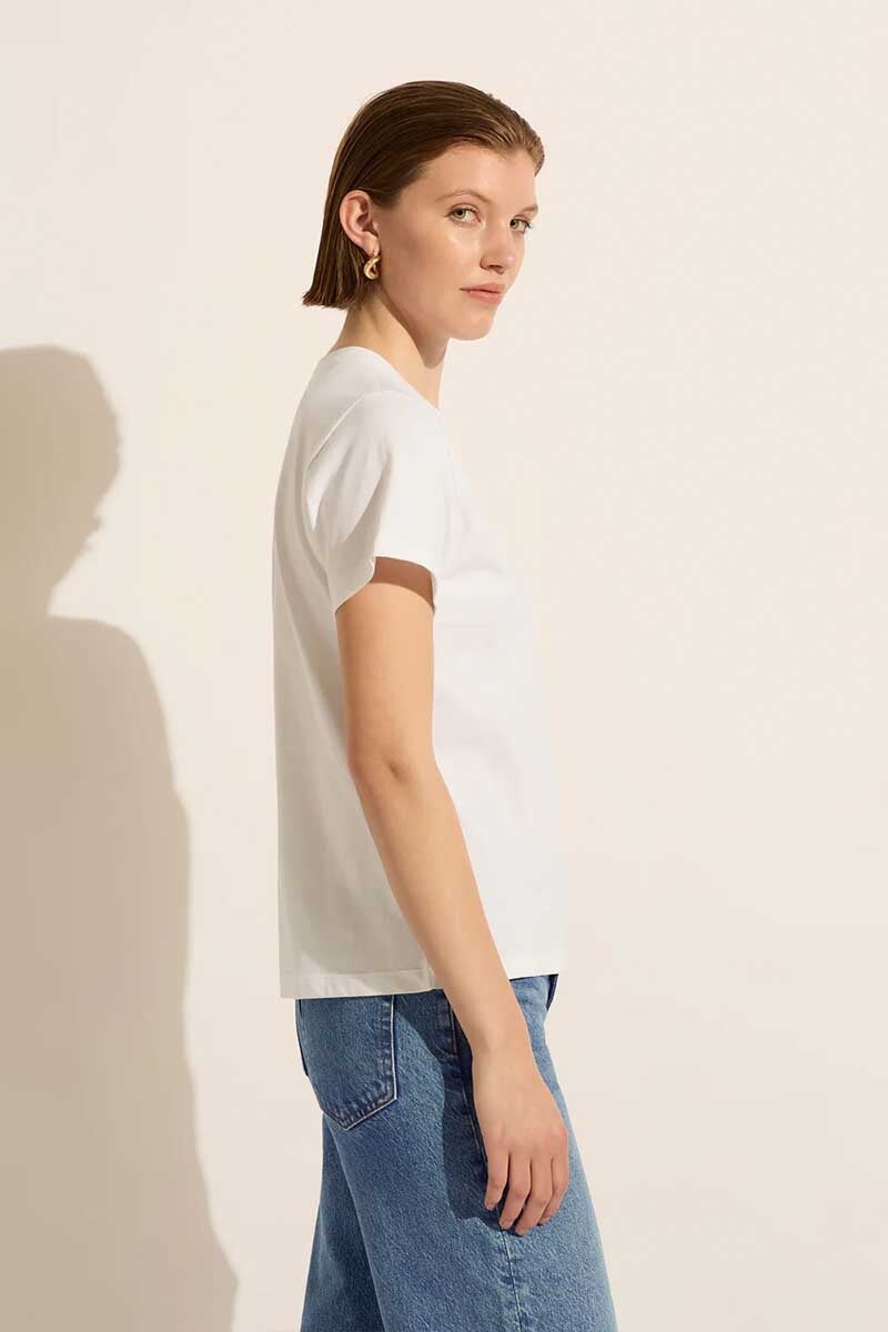 GOOD FOR HUMANITY TEE-WHITE/ARMY Tops Outland Denim