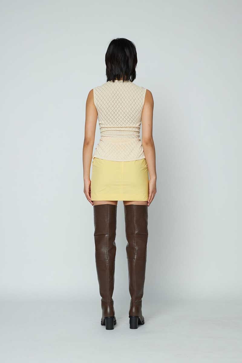 POINTELLE ZIPPER TANK-IVORY Tops Wynn Hamlyn