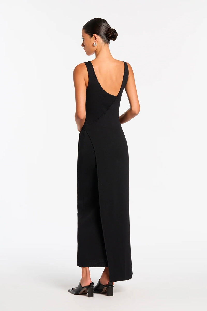 MODERNIST BELTED MIDI DRESS-NOIR Dress SIR.