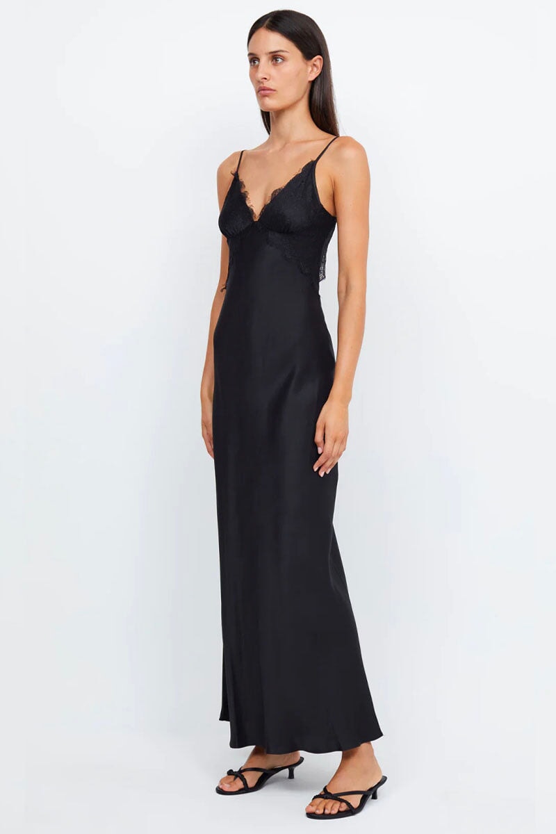 EMERY LACE MAXI DRESS-BLACK Dress Bec and Bridge
