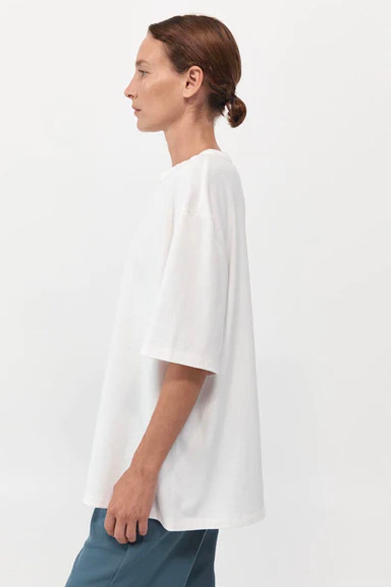 DECONSTRUCTED TSHIRT-WHITE Tops ST AGNI