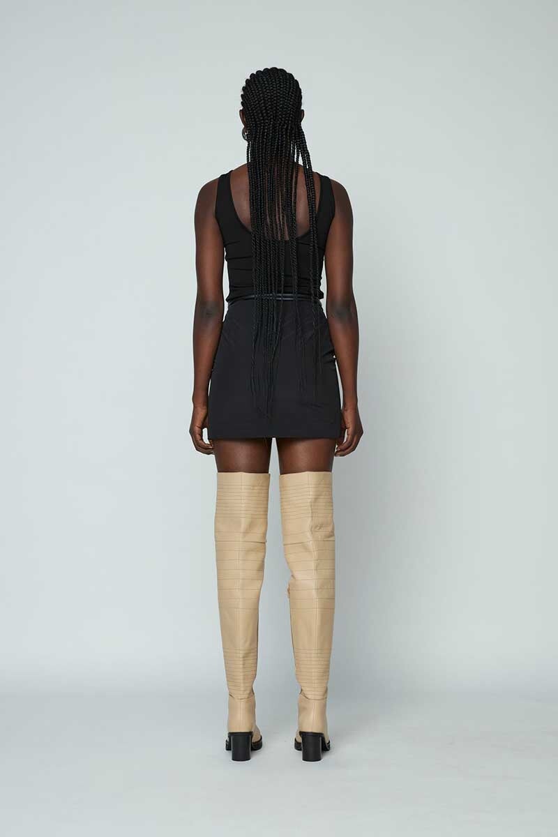 RIB STRAP TANK-BLACK Tops Wynn Hamlyn