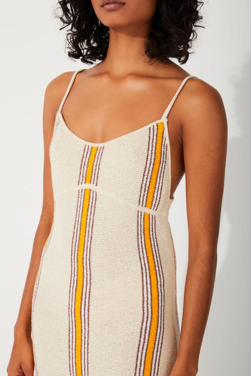 CABANA STRIPE ORGANIC COTTON BLEND KNIT DRESS-CABANA STRIPE Knitwear Zulu and Zephyr