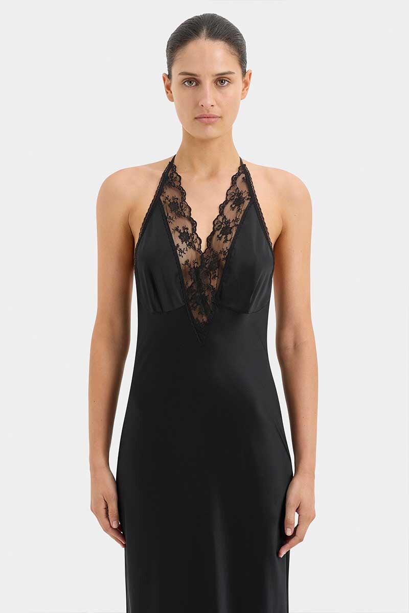 ARIES HALTER GOWN-BLACK Dress SIR.