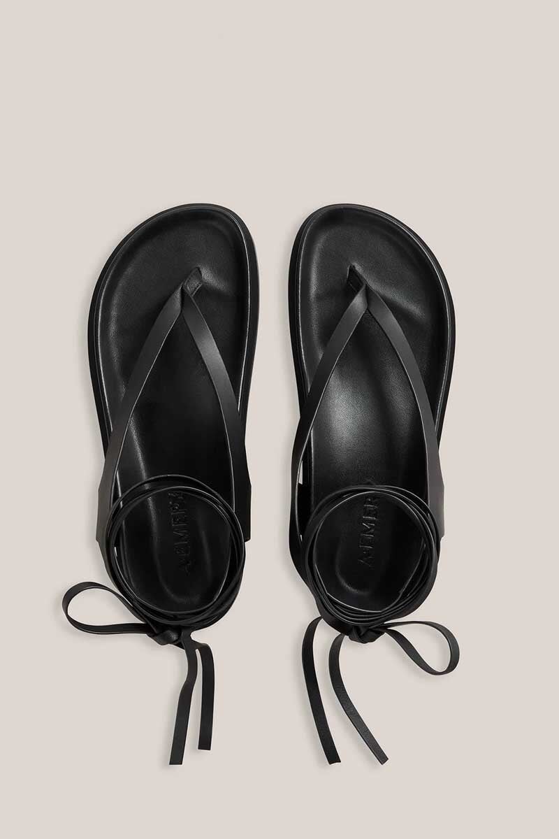 THE SHEL SANDAL-BLACK Shoes A.Emery 36 Black