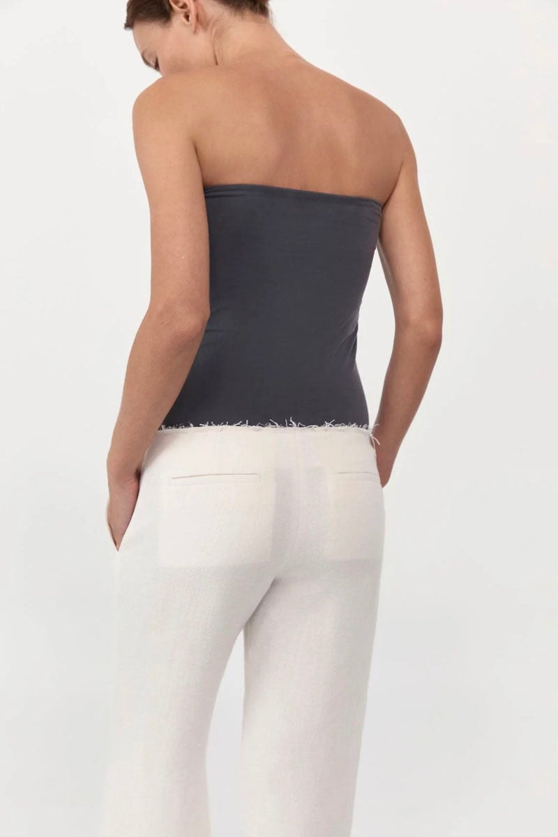 STRAPLESS JERSEY TOP-GRAPHITE Tops ST AGNI