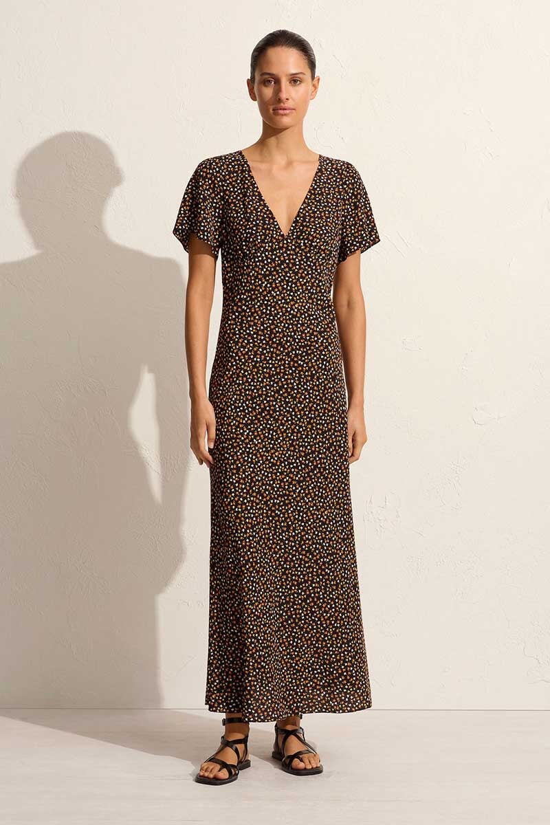 SHORT SLEEVE BIAS DRESS-MEADOW Dress Matteau 1 Meadow