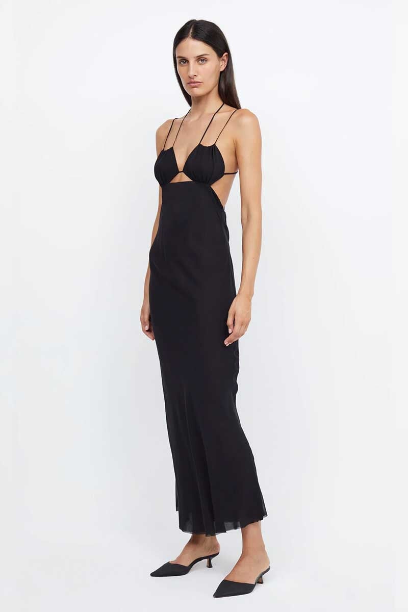 ARCHER STRAPPY MAXI DRESS-BLACK Dress Bec and Bridge