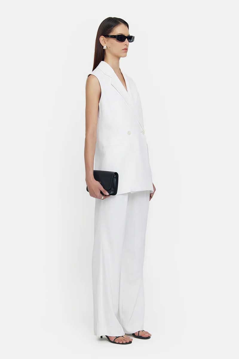LEGENDARY SLEEVELESS BLAZER-IVORY Jackets Viktoria and Woods