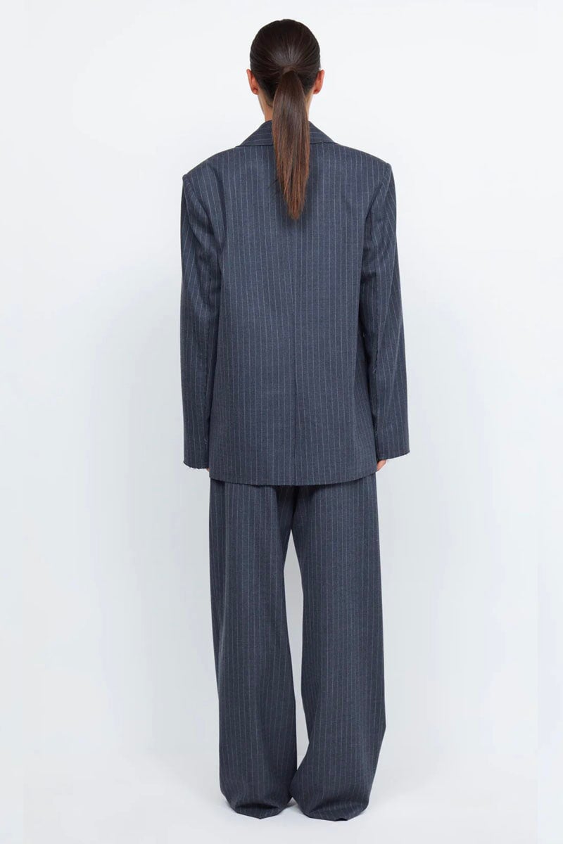 PINE BLAZER-CHARCOAL PINSTRIPE Jackets Bec and Bridge