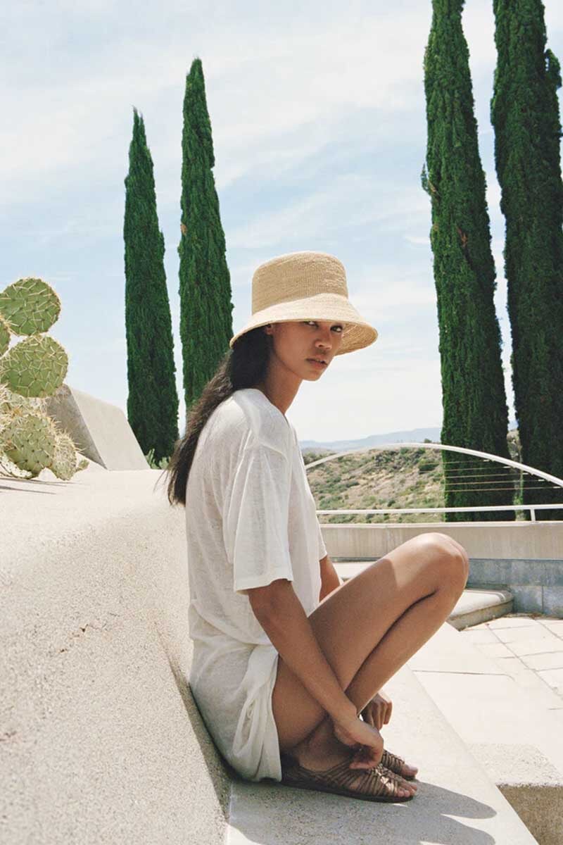 THE INCA BUCKET-STRAW NATURAL Hats Lack of Color