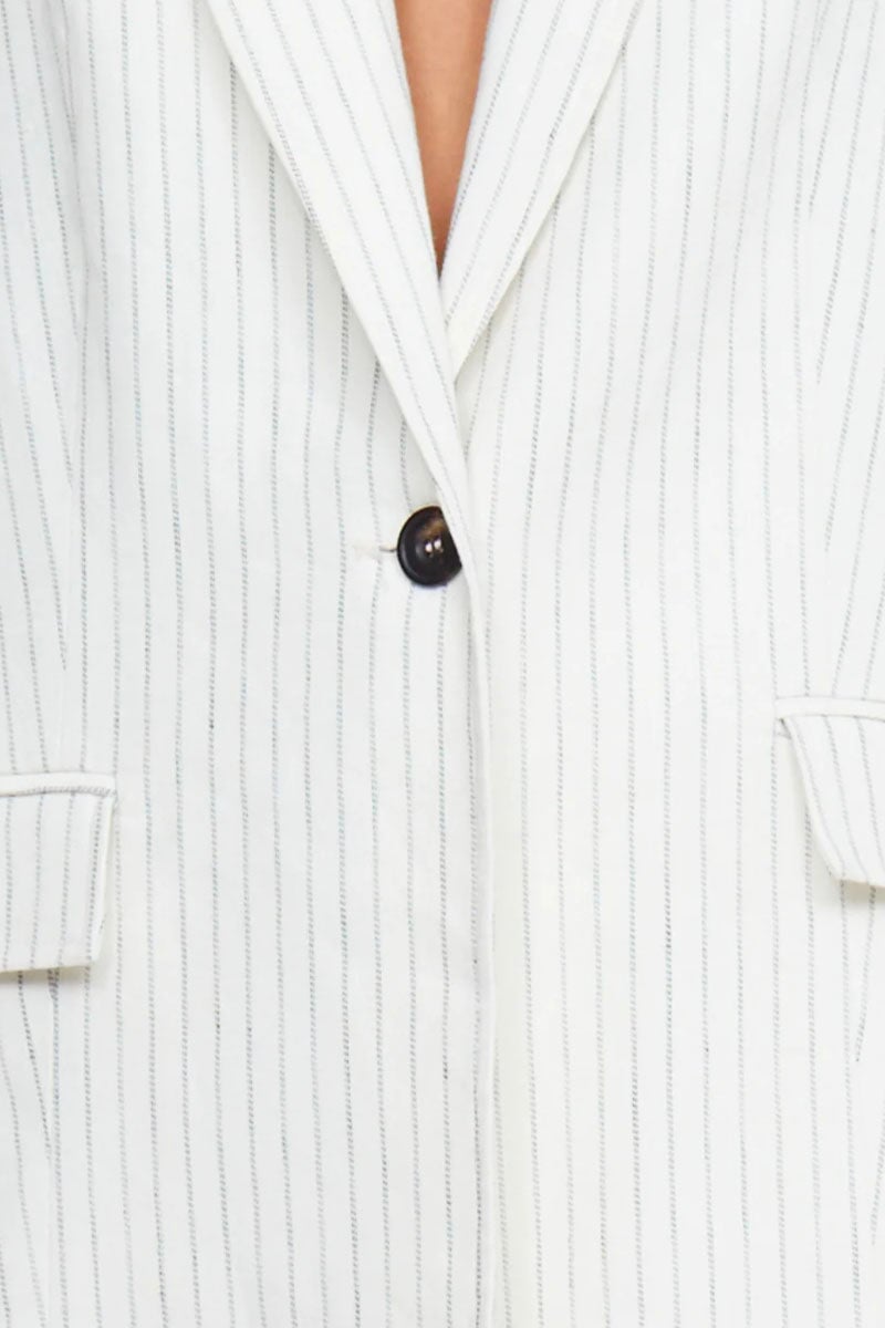 LOU PINSTRIPE BLAZER-IVORY PINSTRIPE Jackets Bec and Bridge