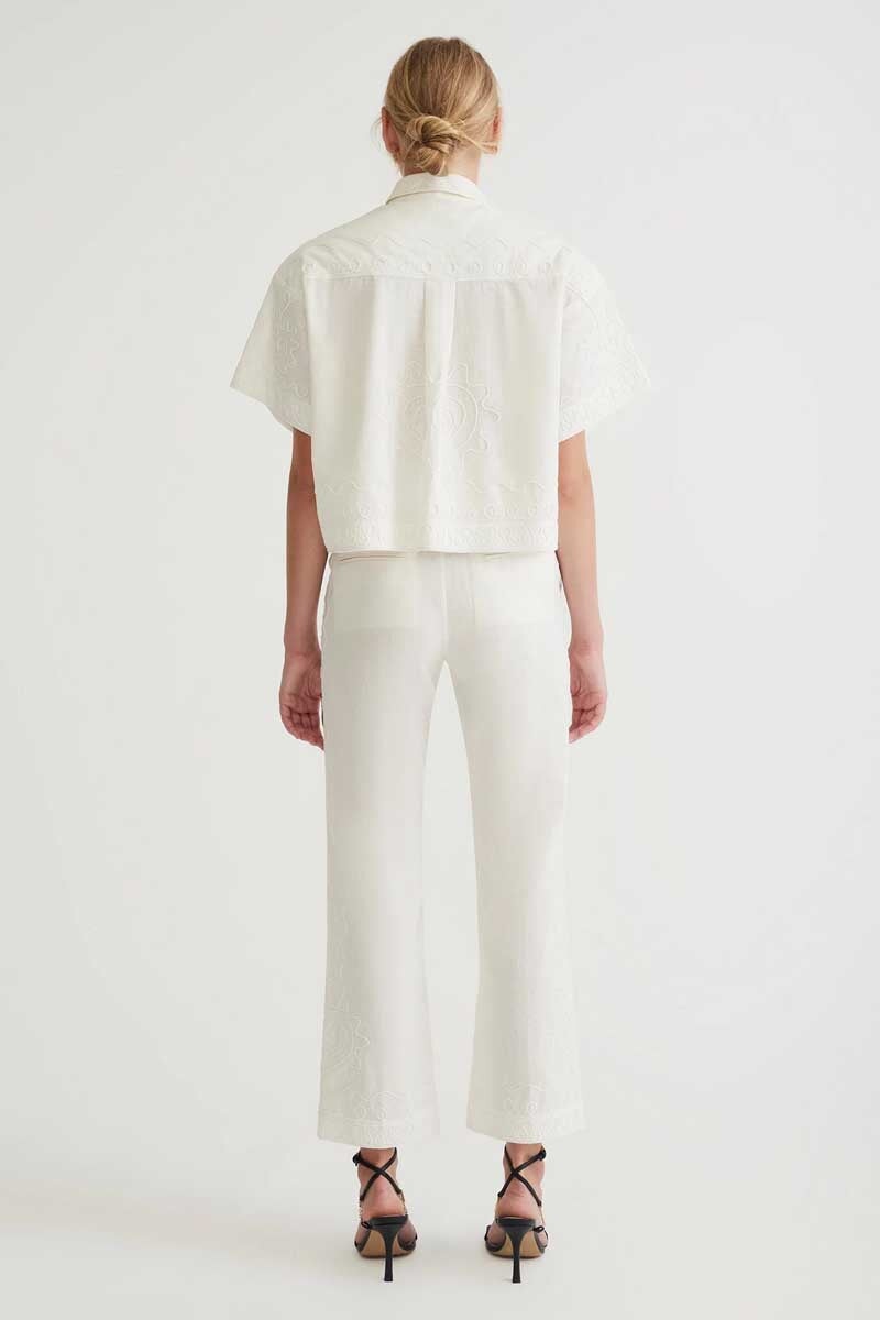 COBIE MID RISE STRAIGHT LEG TROUSER-PEARL Pants ANTIPODEAN