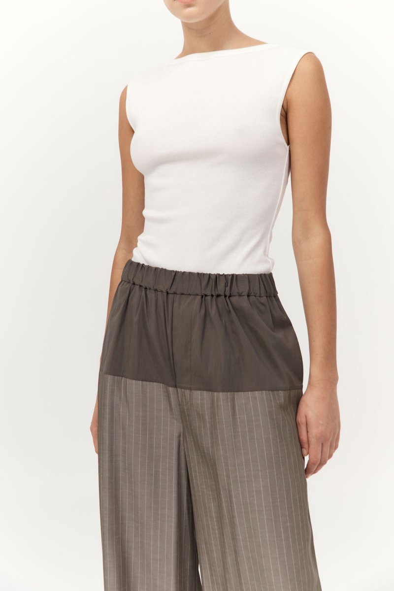 ORGANIC COTTON BALLERINA TOP-WHITE Tops ST AGNI