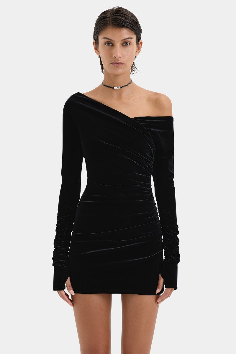 ETTORE MINI DRESS-BLACK Mini Dress SIR.