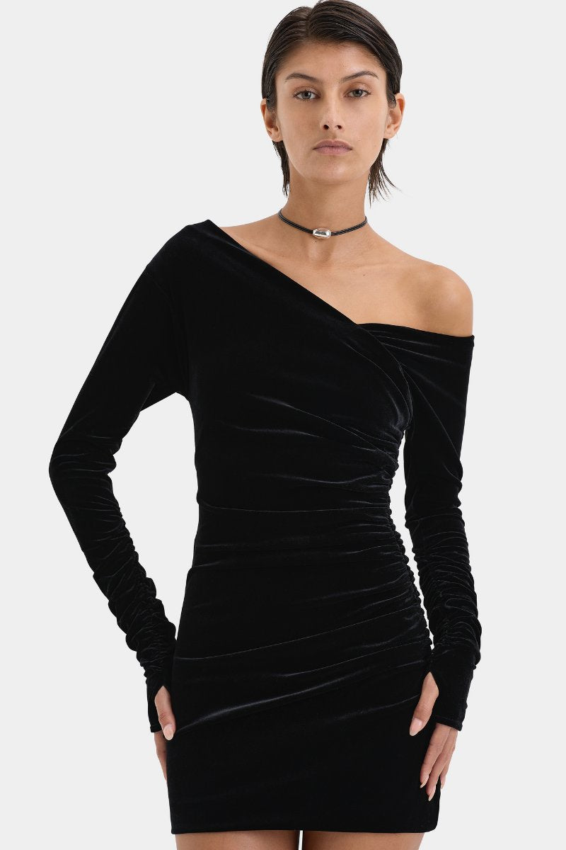 ETTORE MINI DRESS-BLACK Mini Dress SIR.