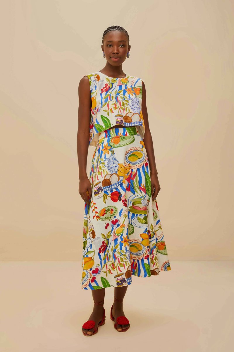 FRESH TABLE MIDI SKIRT-OFF-WHITE Skirts Farm Rio