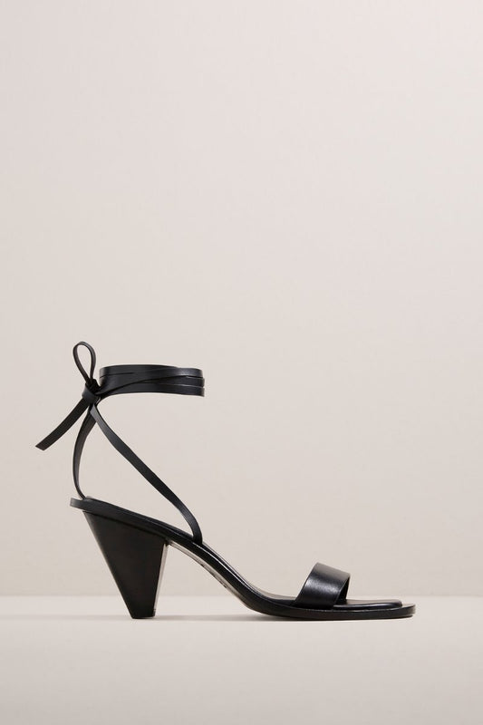 THE PORTER HEELED SANDAL-BLACK Footwear A.Emery