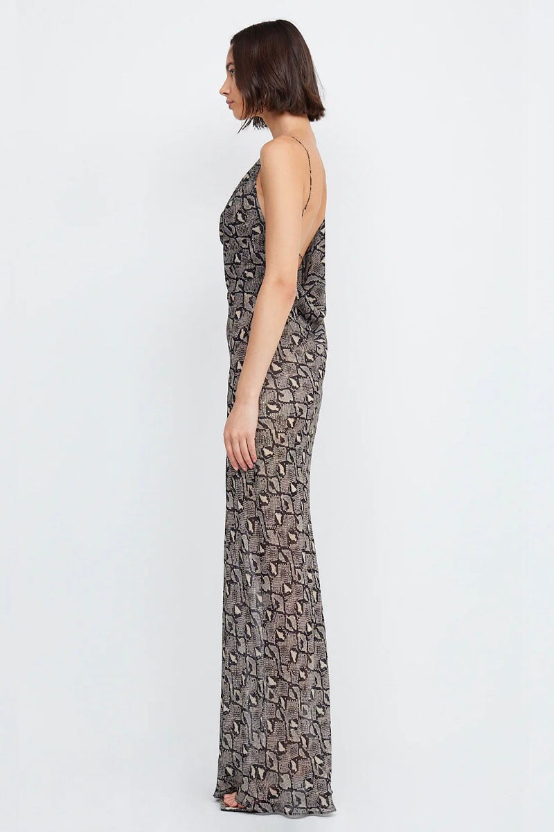PORTIA DRAPE MAXI DRESS-PYTHON Dress Bec and Bridge
