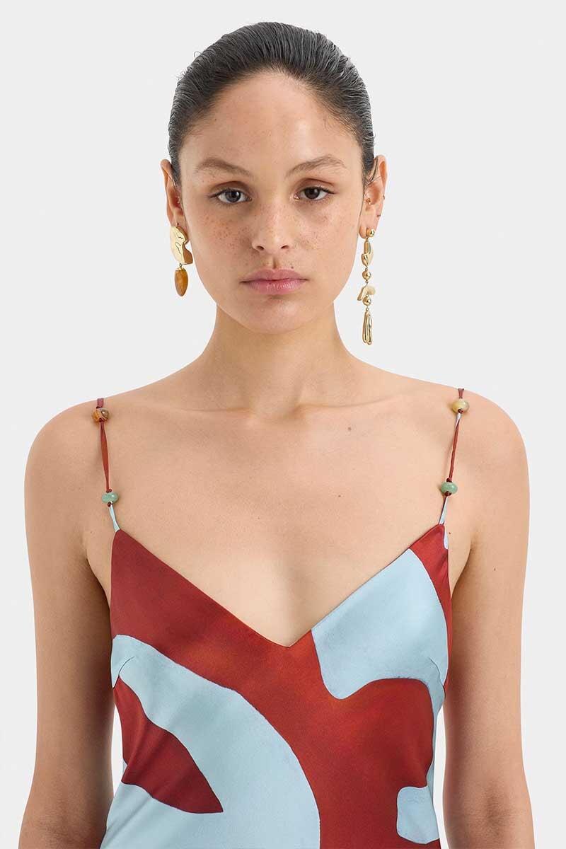 FRANKIE SLIP DRESS-RUBY REFLECTION Dress SIR.