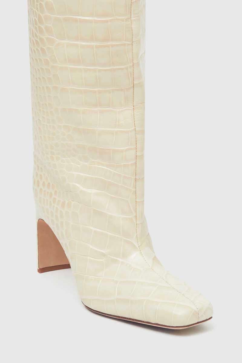 COSMOS KNEE HIGH BOOT-IVORY CROC Shoes Camilla and Marc