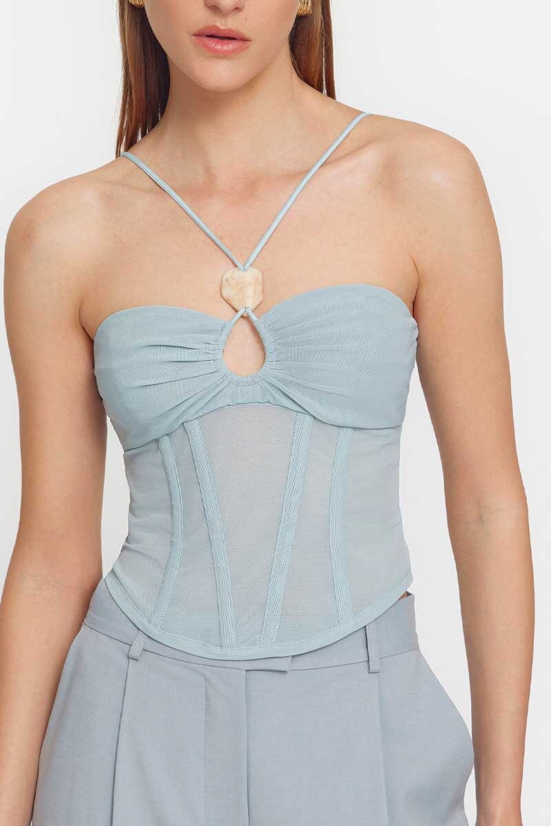 DELTA BUSTIER-ARCTIC BLUE Tops Viktoria and Woods