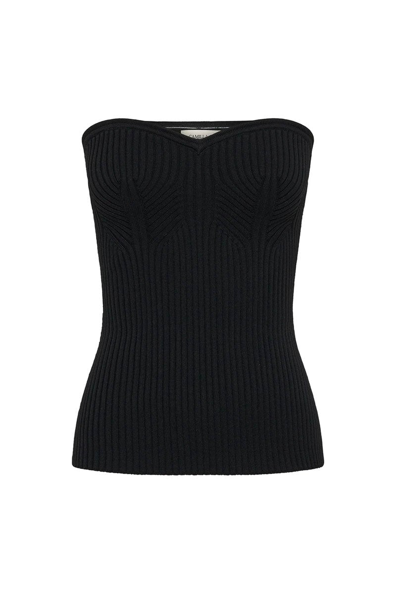 VALENTIN KNIT TOP-BLACK Tops Camilla and Marc XS Black