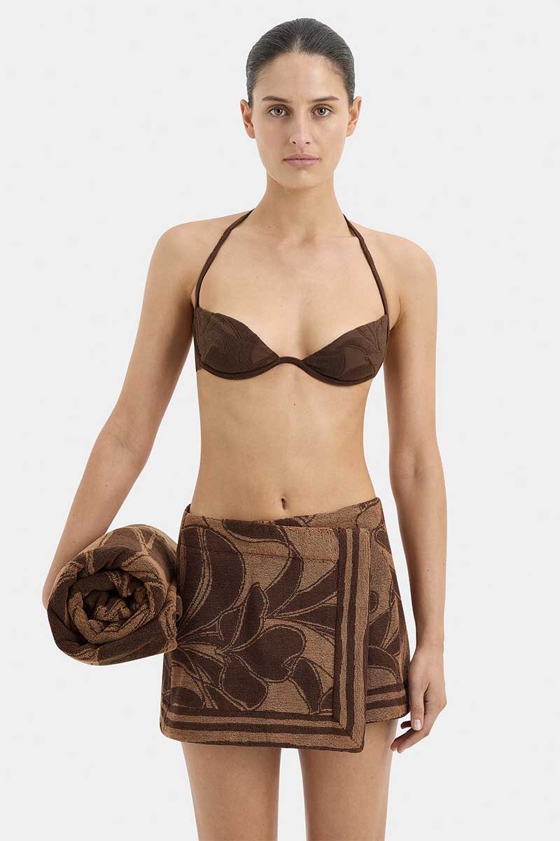 MAR TERRY MINI SKIRT-CHOCOLATE TERRY Skirts SIR. OP Chocolate Terry
