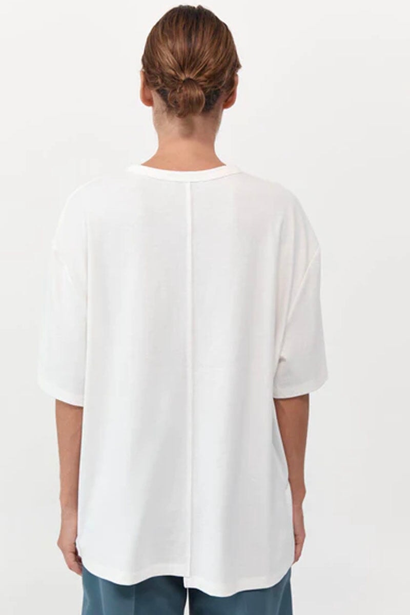 DECONSTRUCTED TSHIRT-WHITE Tops ST AGNI