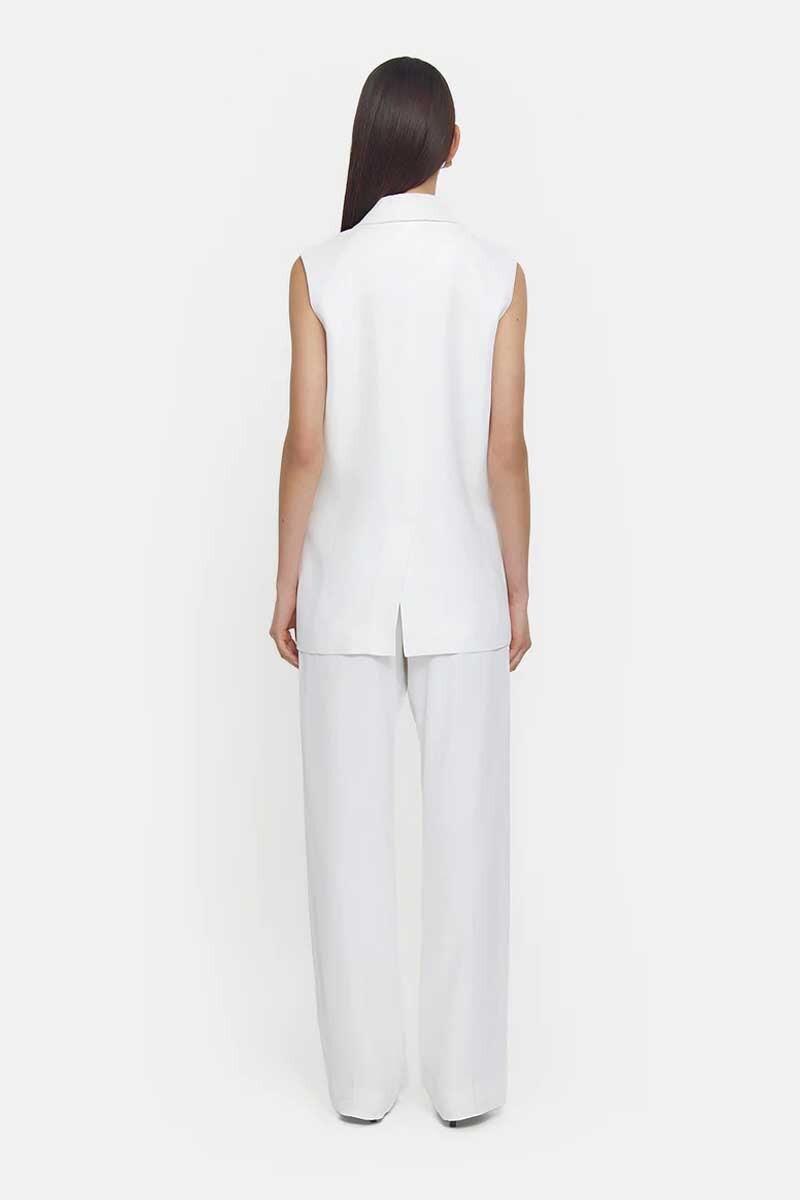 LEGENDARY SLEEVELESS BLAZER-IVORY Jackets Viktoria and Woods