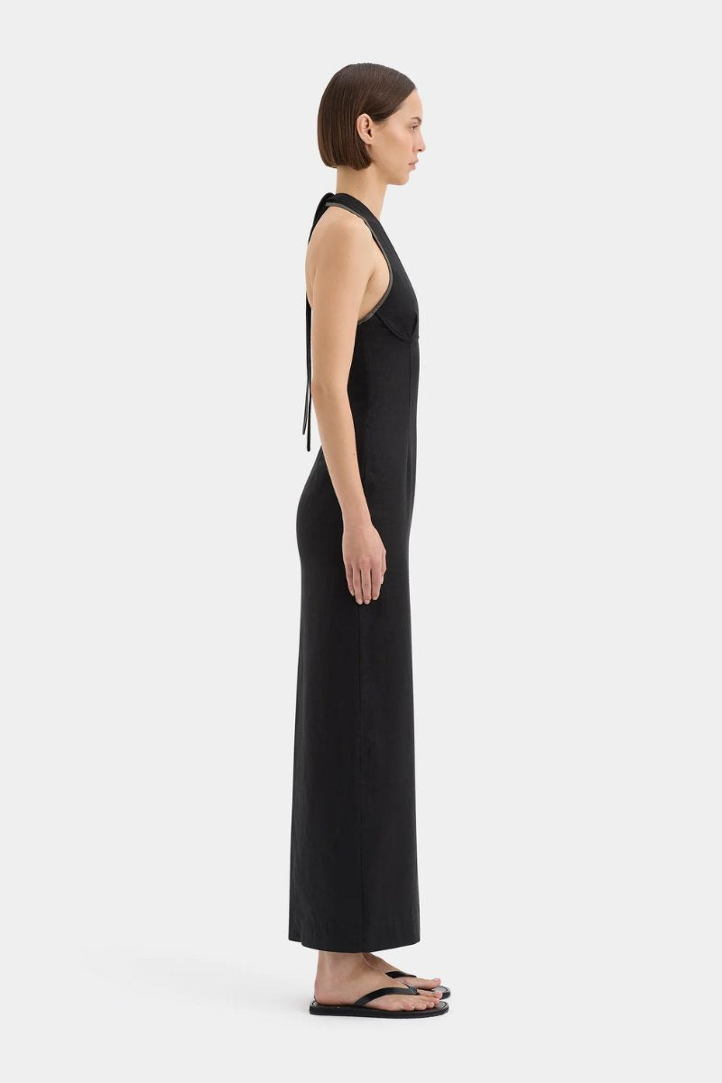 VIOLET HALTER MIDI DRESS-BLACK Midi Dress SIR.