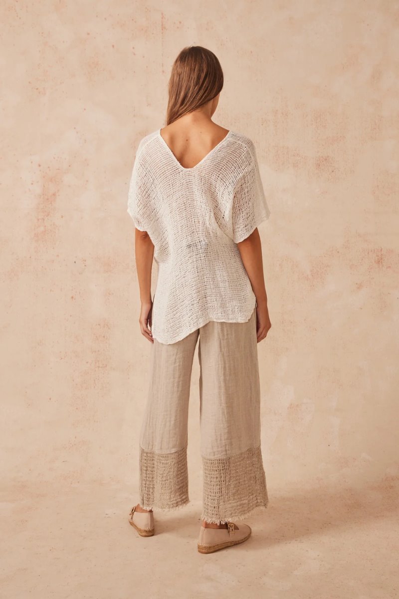 ZAZA TOP-PESCATORE PANNA Tops Estilo Emporio