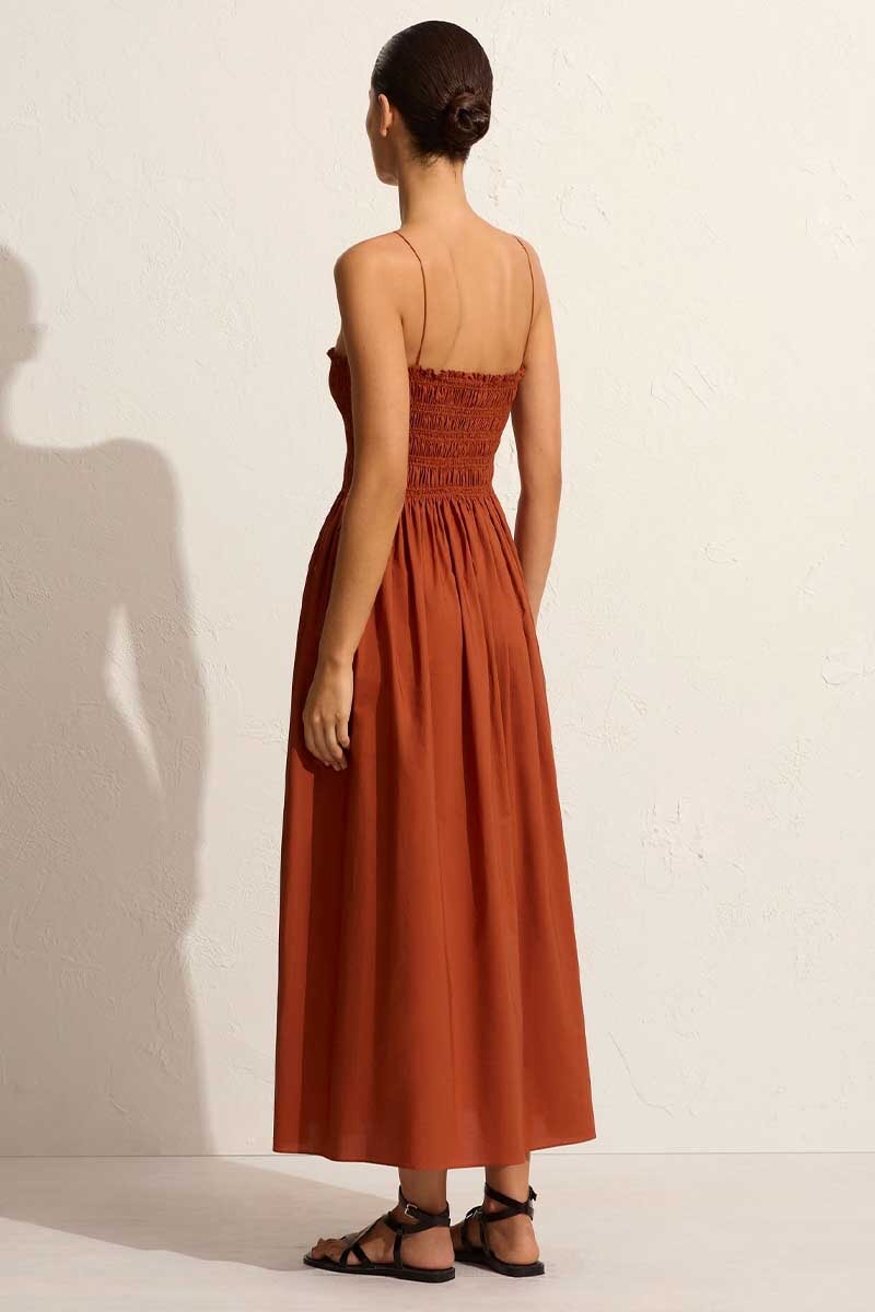 SHIRRED BODICE DRESS-SIENNA Dress Matteau