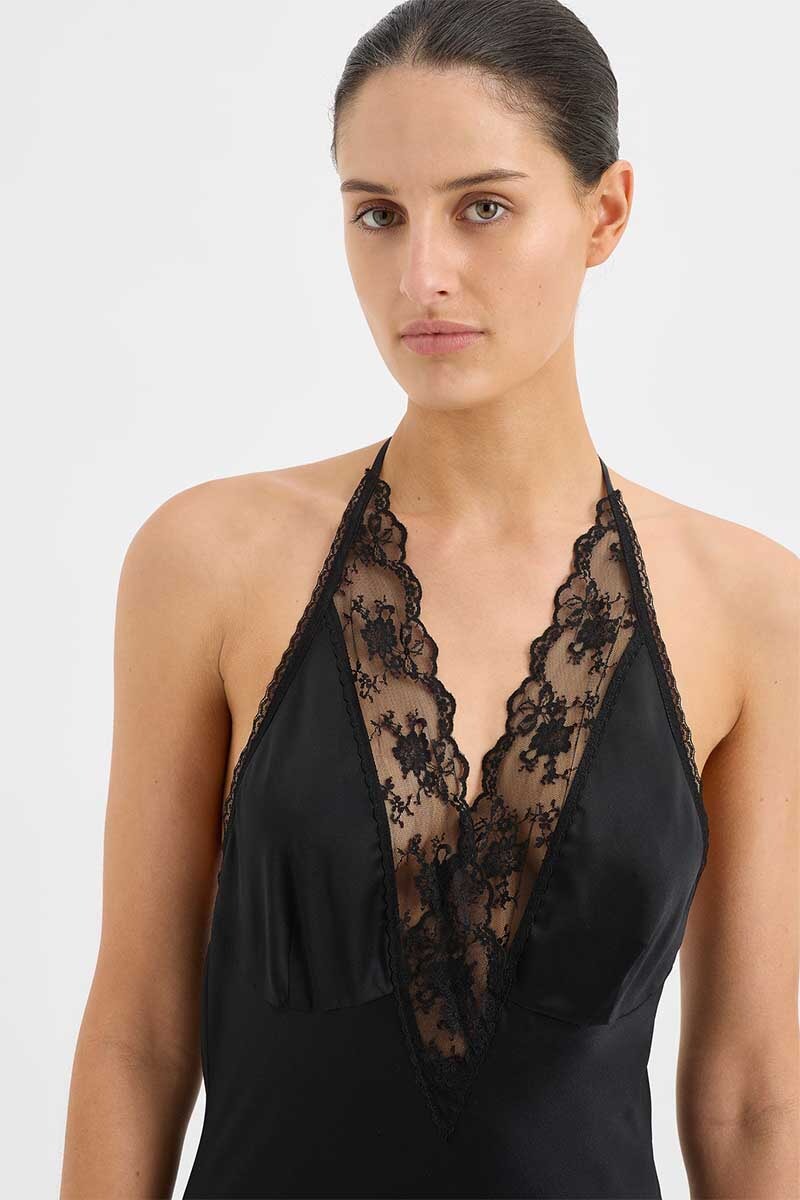 ARIES HALTER GOWN-BLACK Dress SIR.