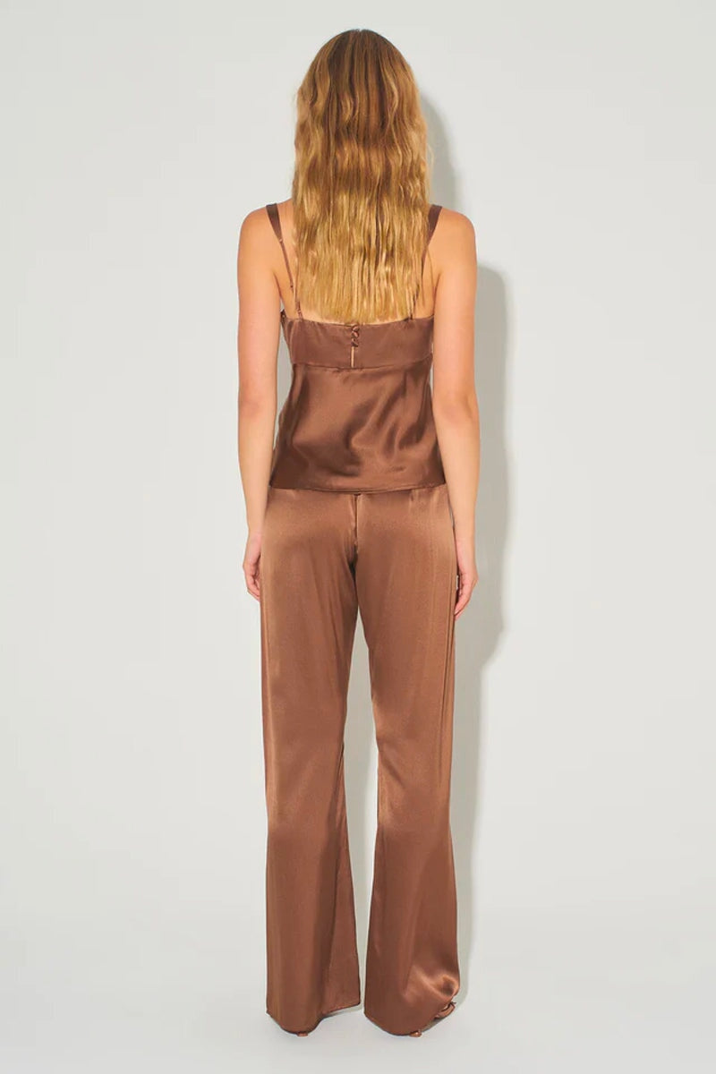 QUINN CLASSIC SILK CAMI-WALNUT Tops HANSEN AND GRETEL