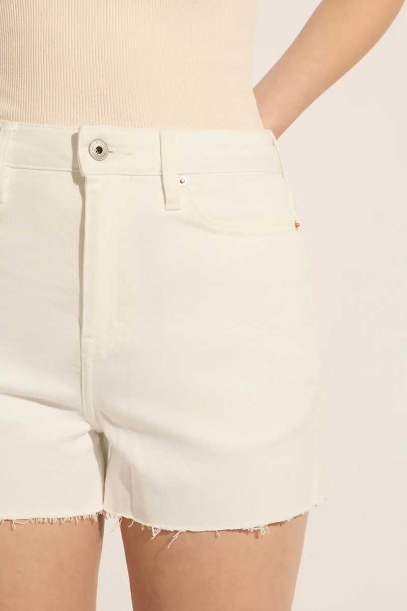 ANNIE HIGH CLASSIC SHORT-SOFT WHITE Denim Outland Denim