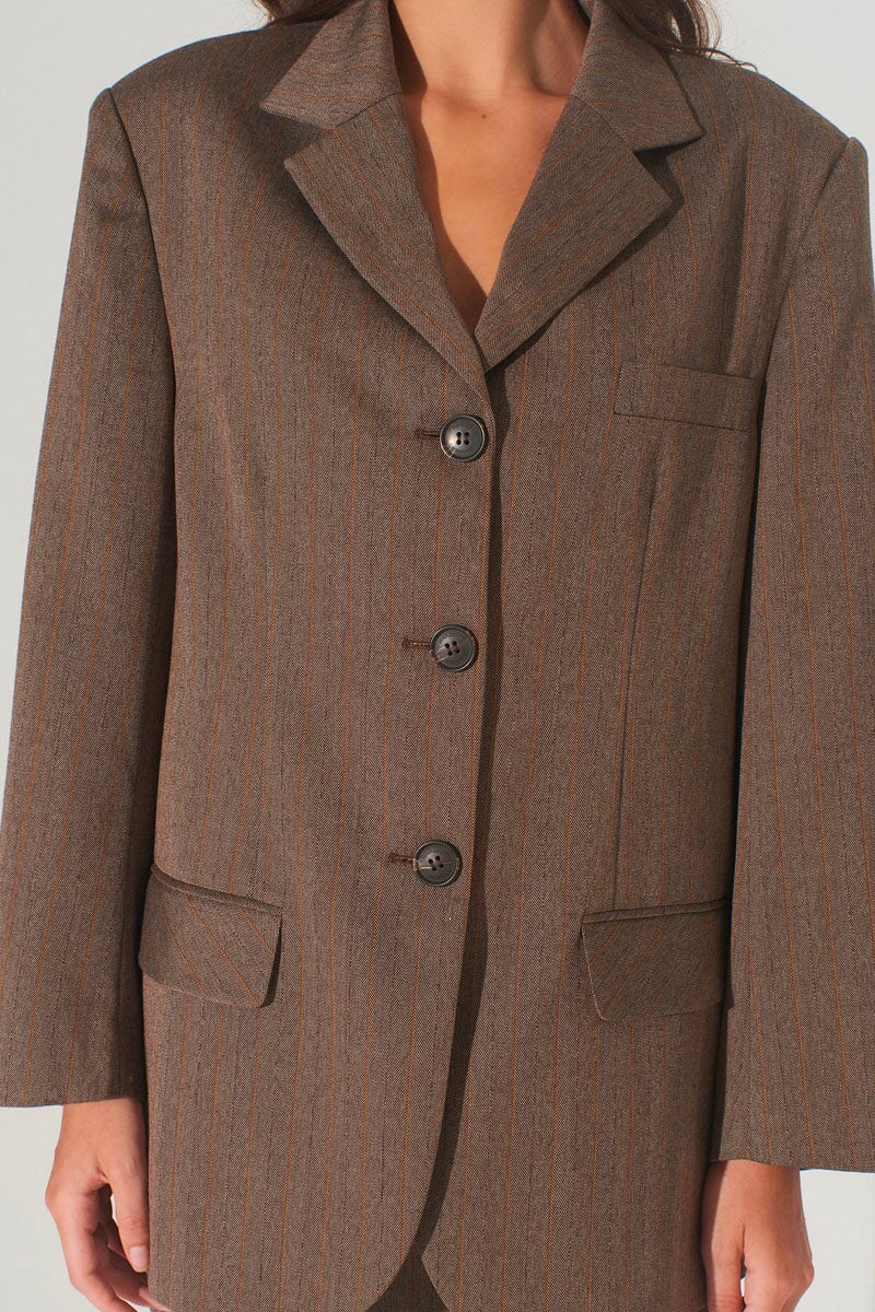 HARPER OVERSIZE BLAZER-PINSTRIPE Jackets HANSEN AND GRETEL