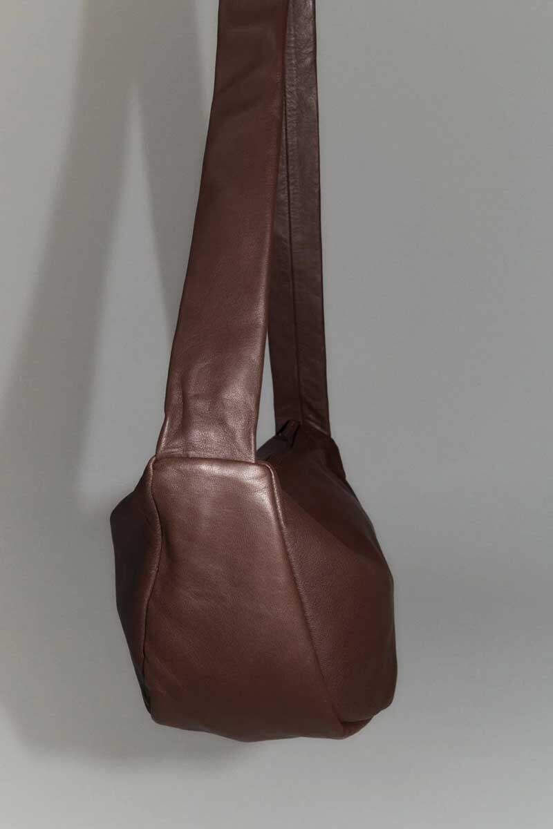 SOFT CRESCENT BAG-CHOCOLATE Bags ST AGNI
