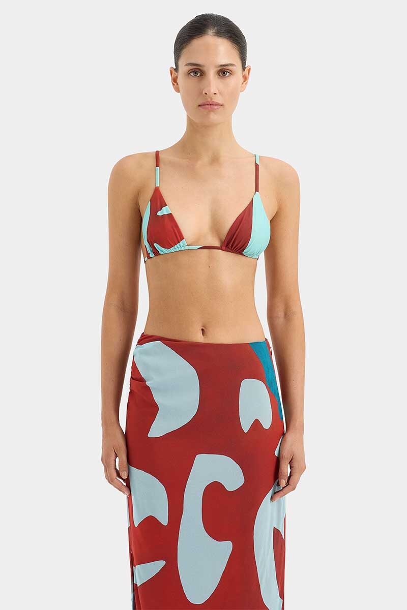 FRANCESCA STRING TRIANGLE TOP-RUBY REFLECTION Swim SIR. 0 Ruby Reflection